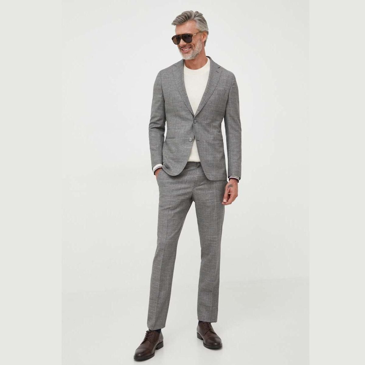 Abito BOSS Nido D'ape Slim...