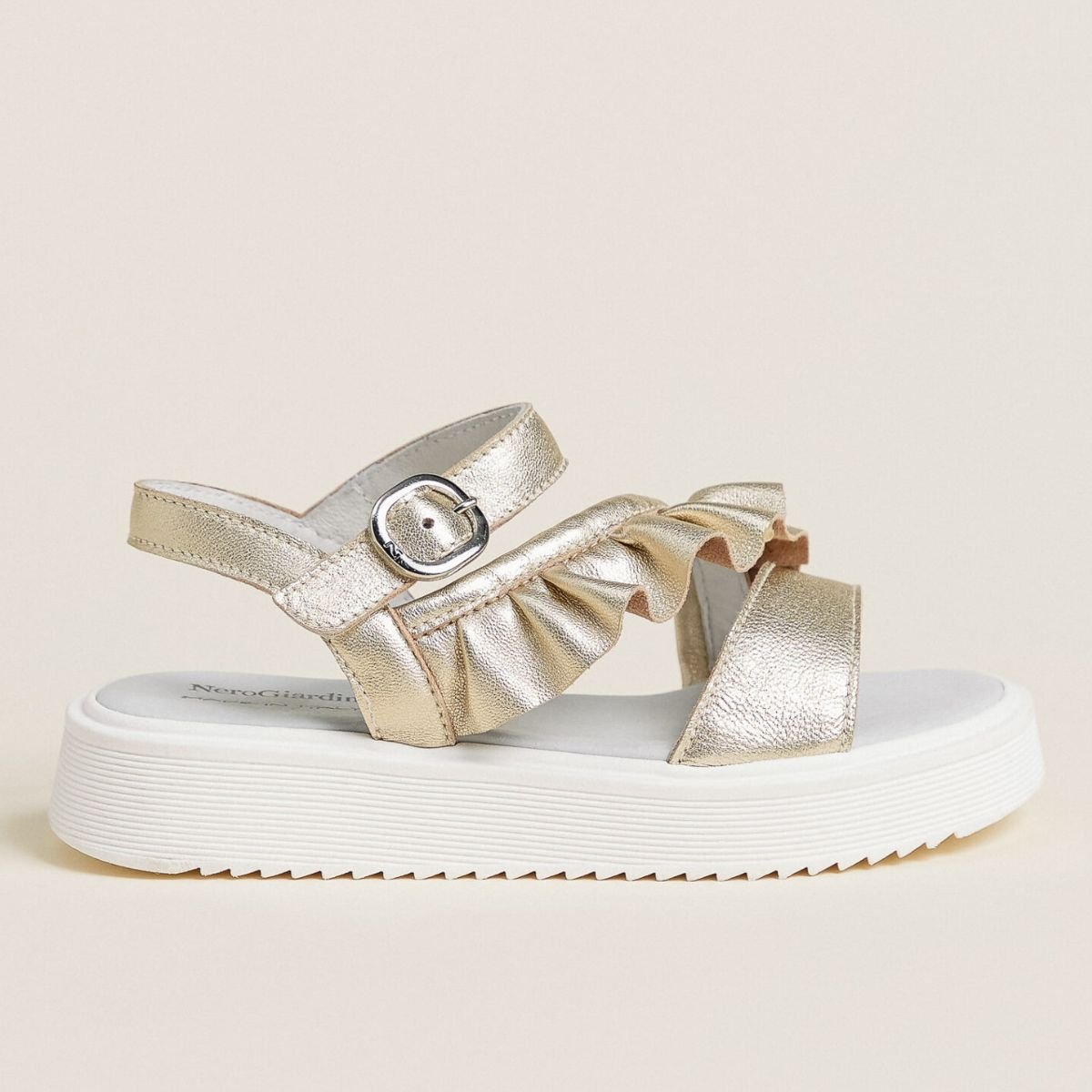 Sandalo NeroGiardini Zeppa...