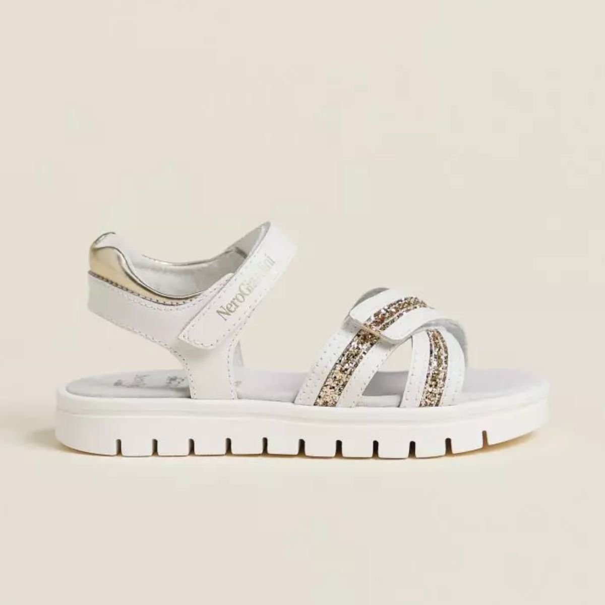 Sandalo NeroGiardini Fasce...